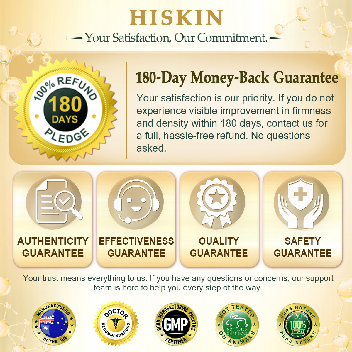 HISKIN® Bust Volume, Lift & Firming Nano Microneedle Patch Volufiline + Exosome + Copper Peptide Formula Powered by Cellular Renewal Technology