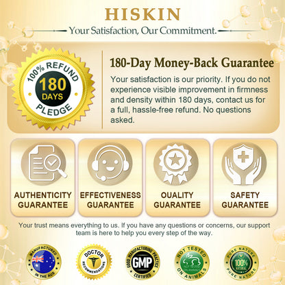HISKIN® Bust Volume, Lift & Firming Nano Microneedle Patch Volufiline + Exosome + Copper Peptide Formula Powered by Cellular Renewal Technology