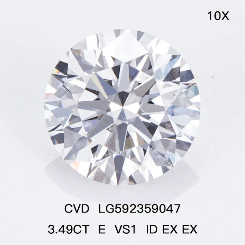 1ct 1.5ct 2ct 2.5ct 3ct 5ct With IGI certificate Round Lab Grown Diamonds  CVD HPHT Laboratory Diamond Wholesales